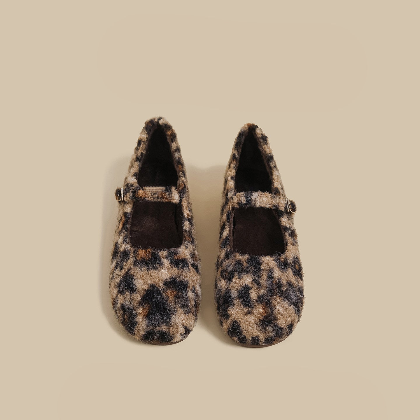 Wool-Blend Mary Jane Flats