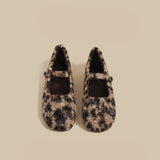 Wool-Blend Mary Jane Flats