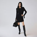 Black Pleated Dress