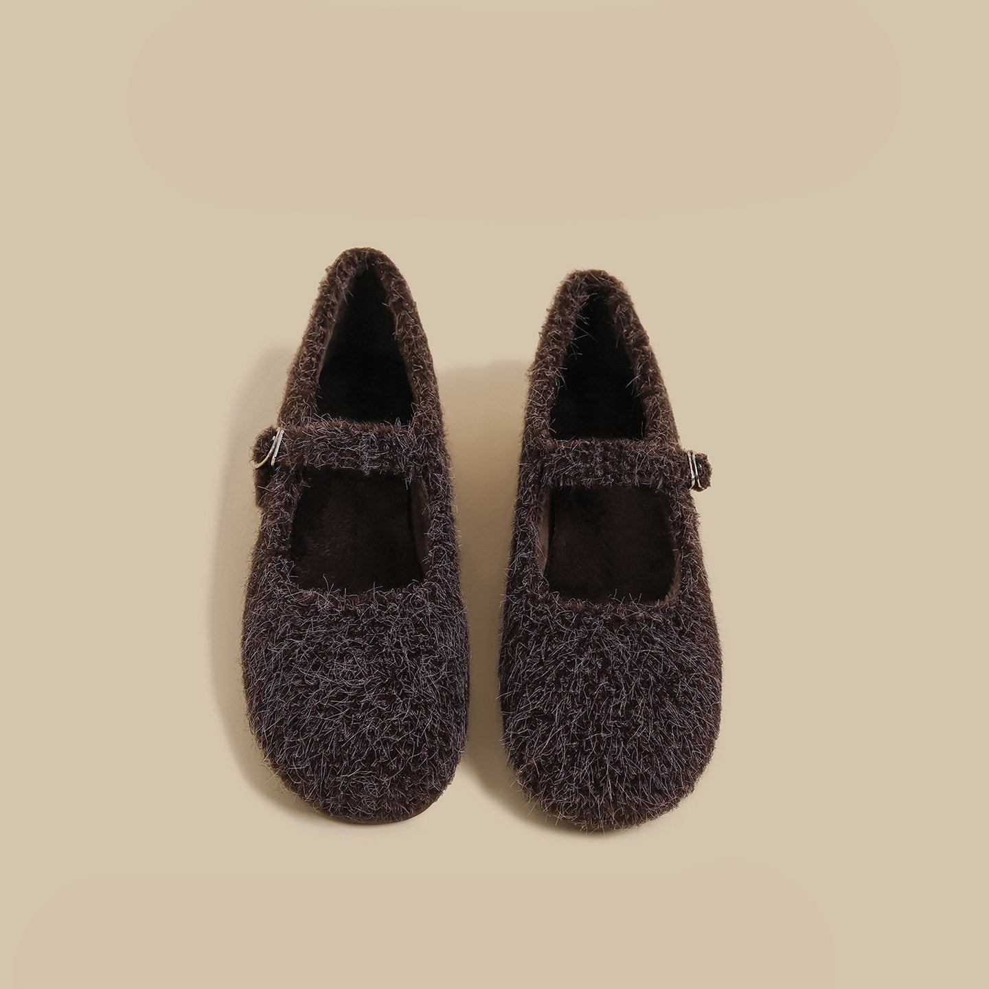 Wool-Blend Mary Jane Flats