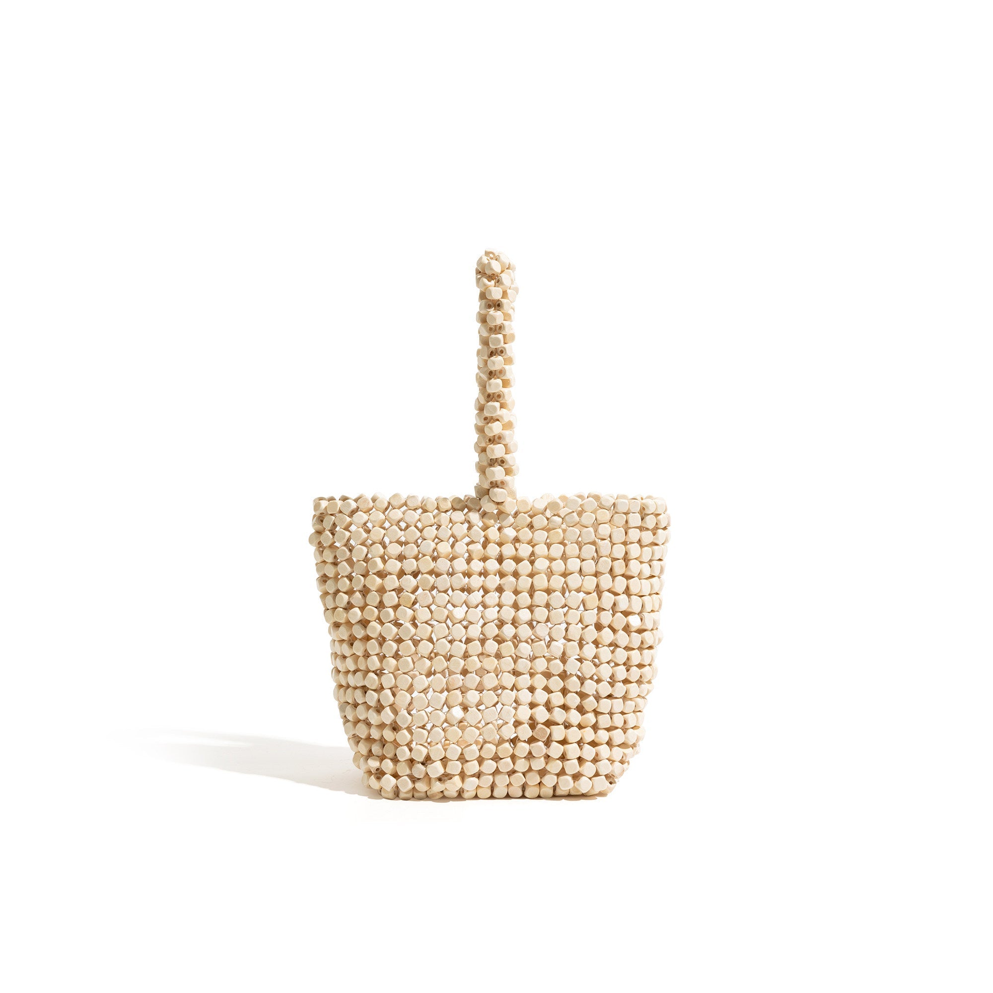 Woven Wooden Bead Bag