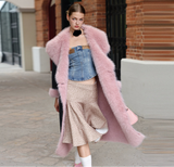 Berry Pink Fur Coat
