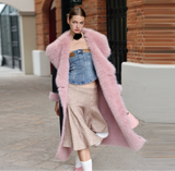 Berry Pink Fur Coat