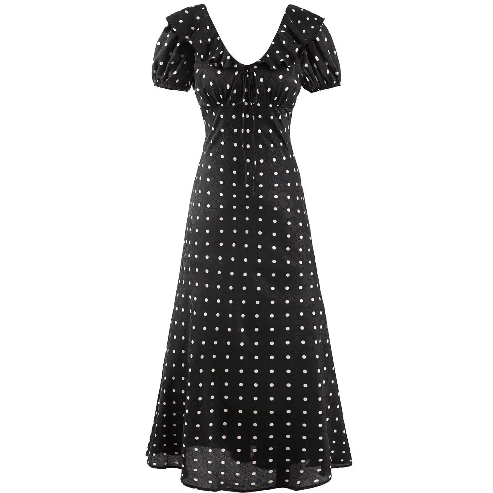 Noir Dot Flow Dress