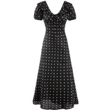 Noir Dot Flow Dress