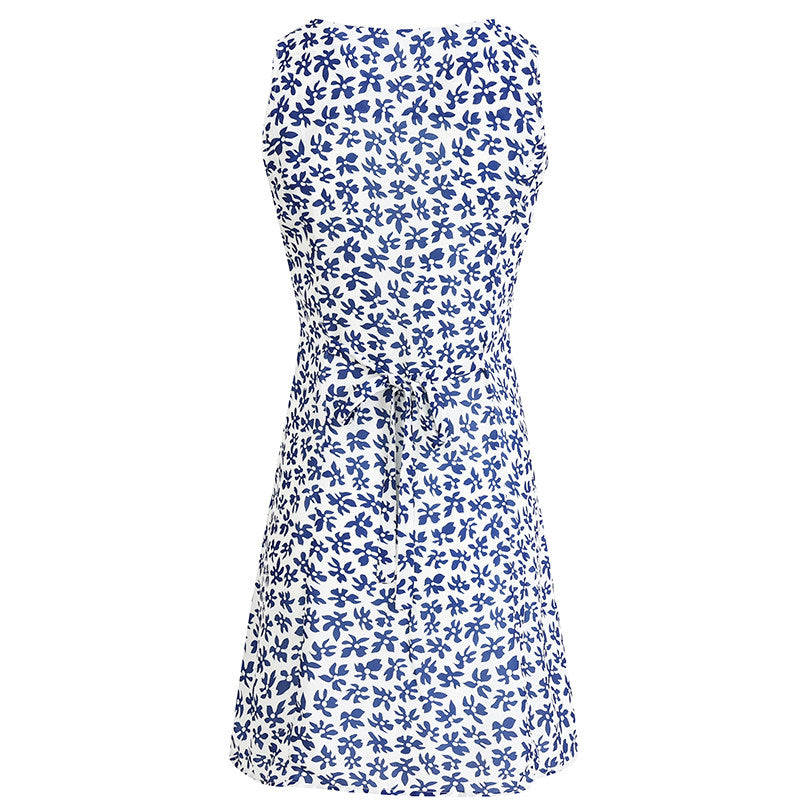 Blue Floral Halter Mini
