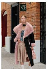 Berry Pink Fur Coat