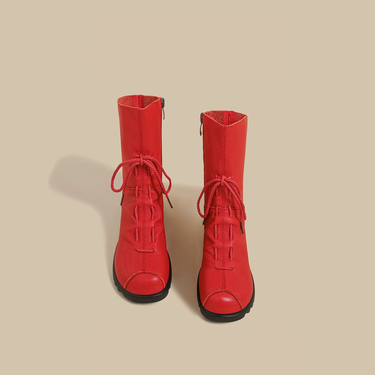 Soft-Leather Mid Boots