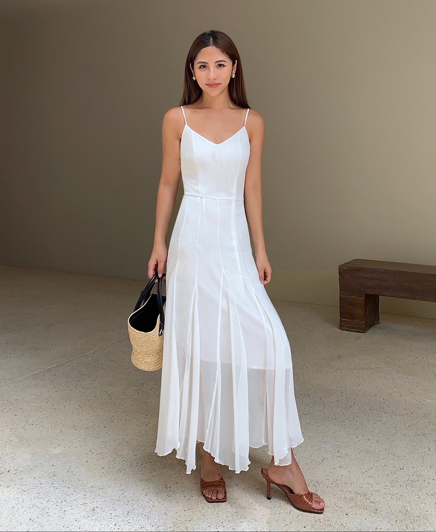 Sheer Layered Maxi Dress