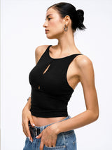 Cutout Slim Stretch Tank Top