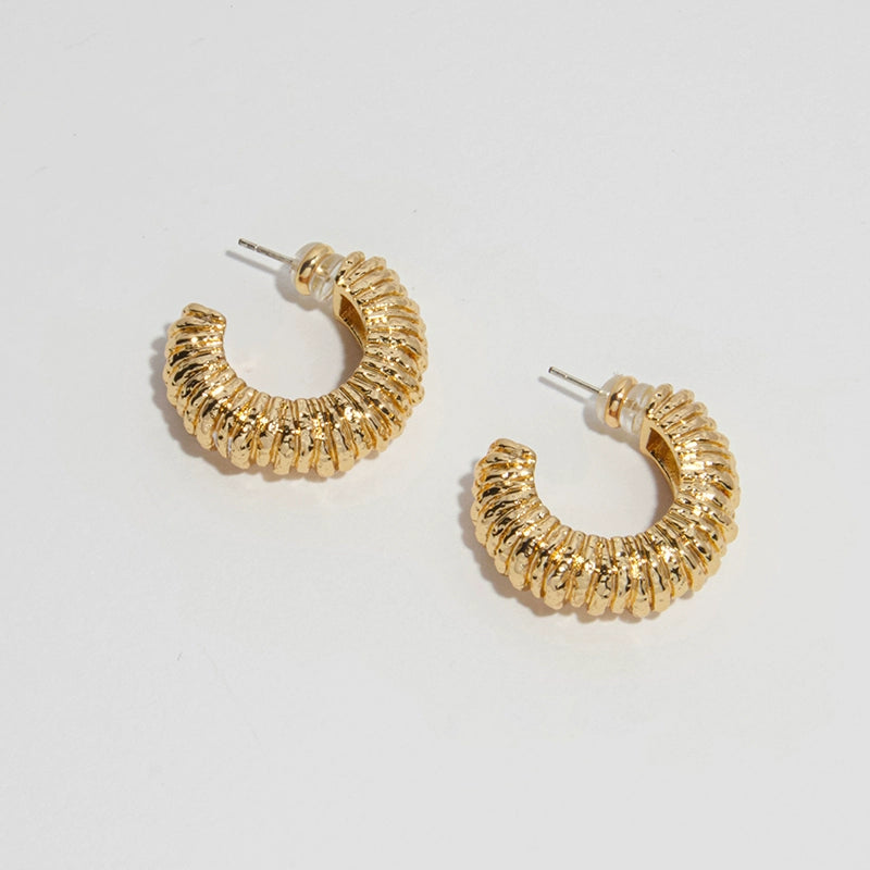Gold C-Hoop Earrings