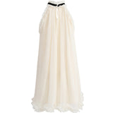 Ivory Ribbon Flow Dress