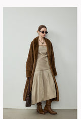 Ultra-Soft Fur Coat - Golden Brown