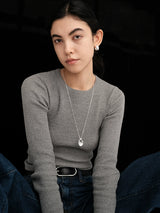 Silver Long Necklace