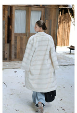 White Silky Fur Coat