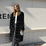 Black Silky Fur Coat