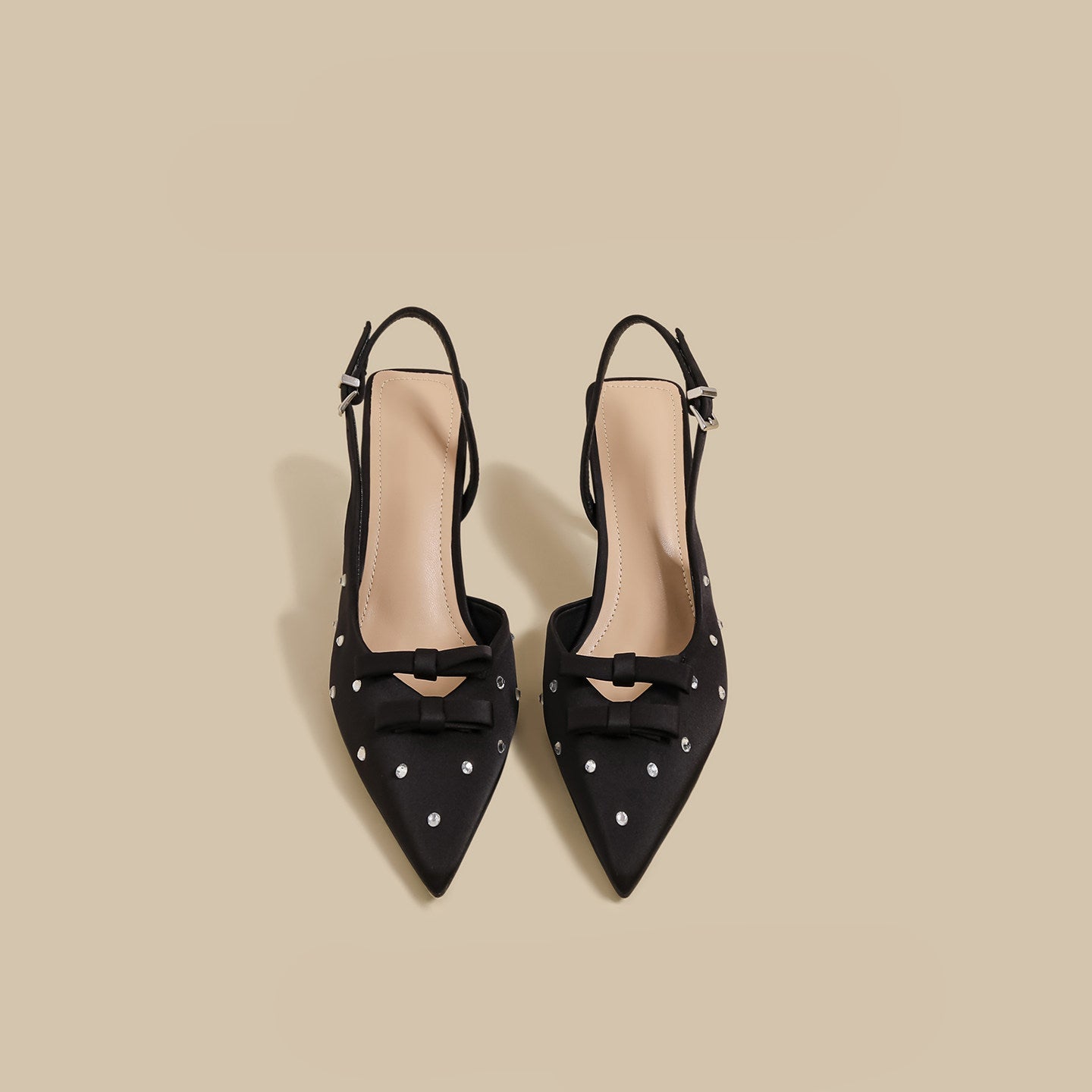 Stud Bow Slingbacks