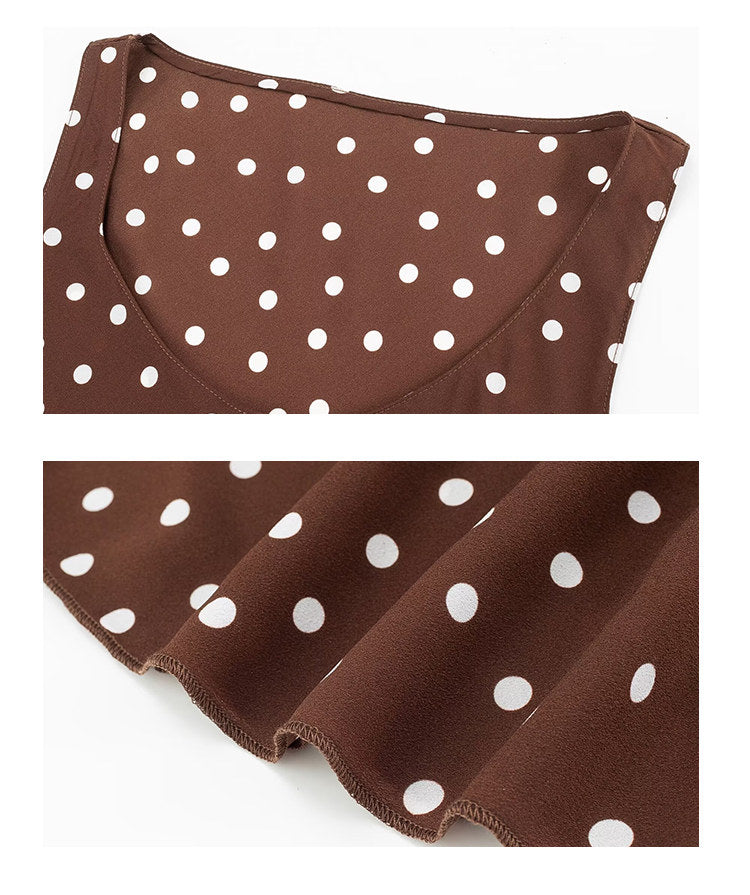 Cocoa Dot Maxi Dress