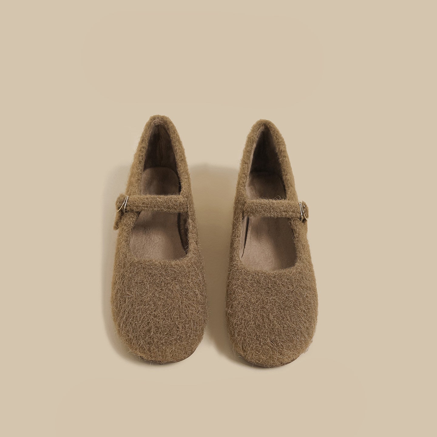 Wool-Blend Mary Jane Flats