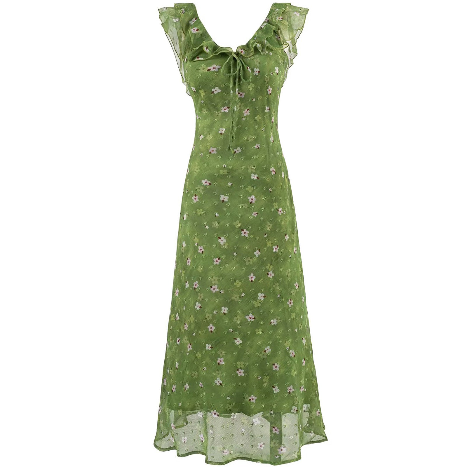 Floral Ruffle Maxi Dress