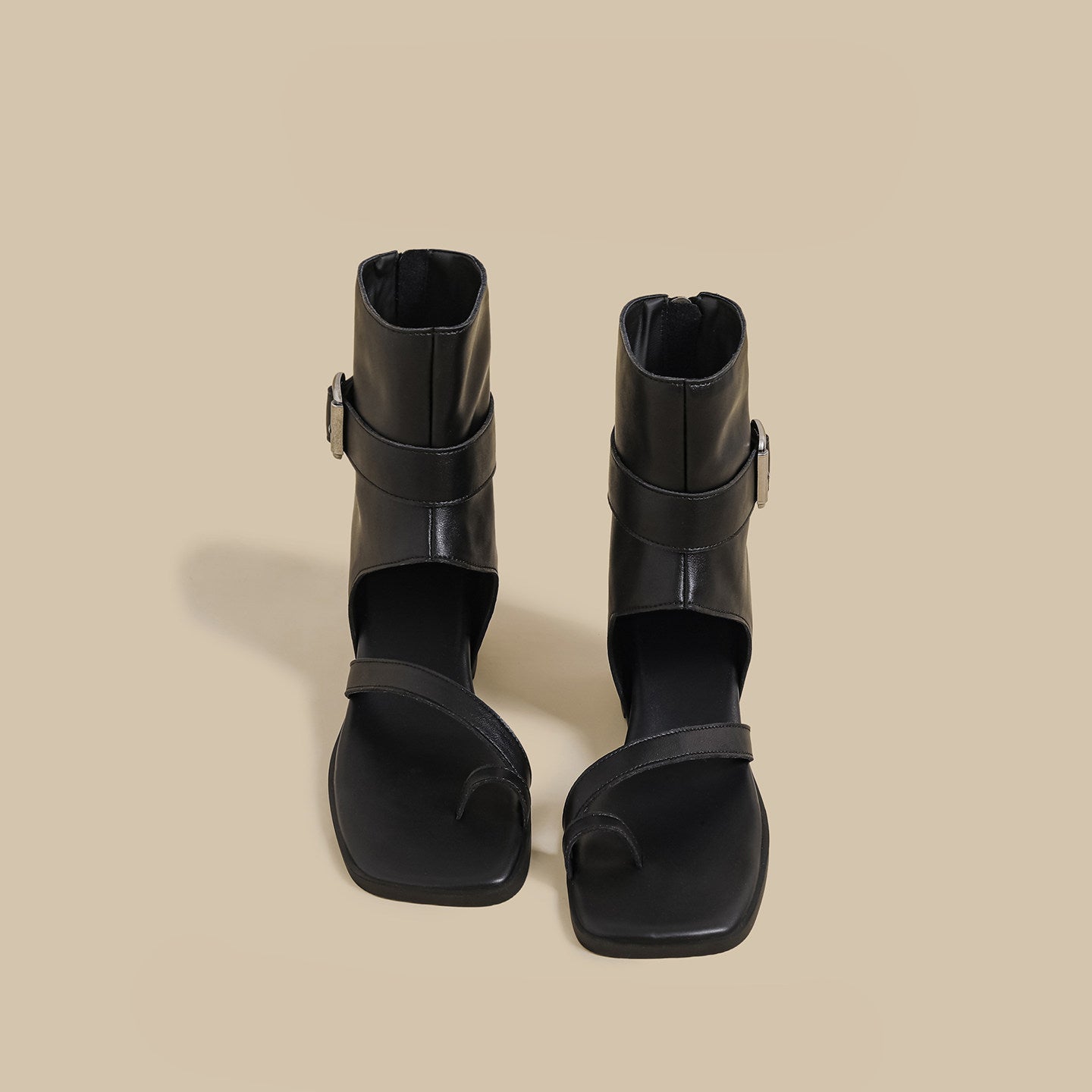 Hidden Lift Microfiber Leather Sandal