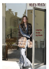 Fur Mid-Length Vest - Tawny