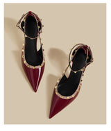 Studded Strap Slingback Heels