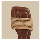 Woven Strap Heel Sandals