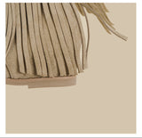 Fringe Stud Microfiber Leather Sandal