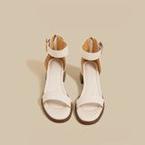 Minimal Ankle Strap Block Sandal