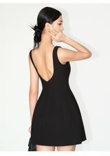 Open-Back Flare Mini Dress