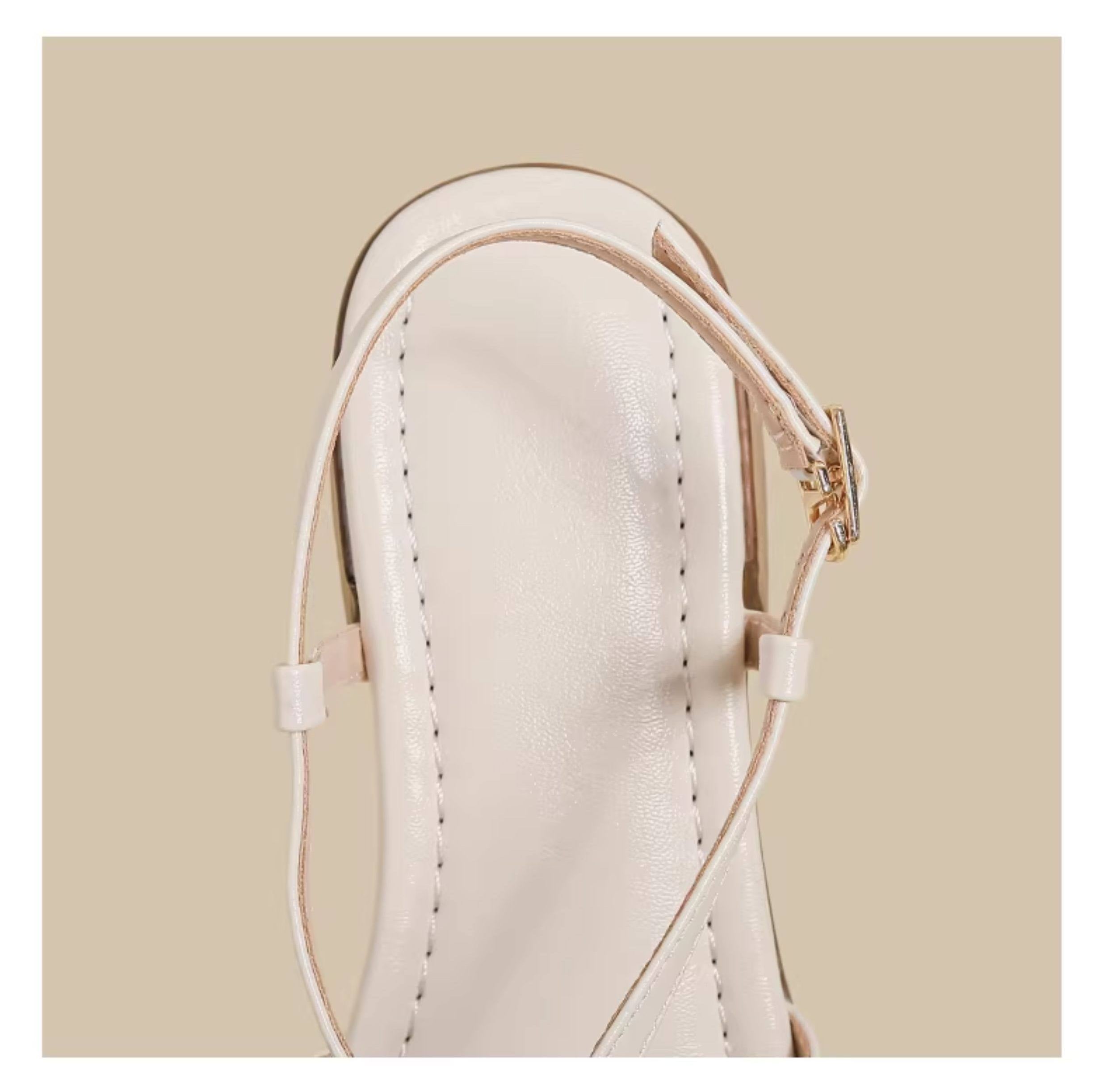 Cross Strap Sandals (Brown)