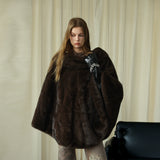 Chocolate Luxe Fur Cape