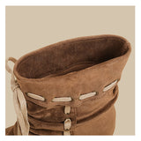 Lace-Trim Ankle Boots