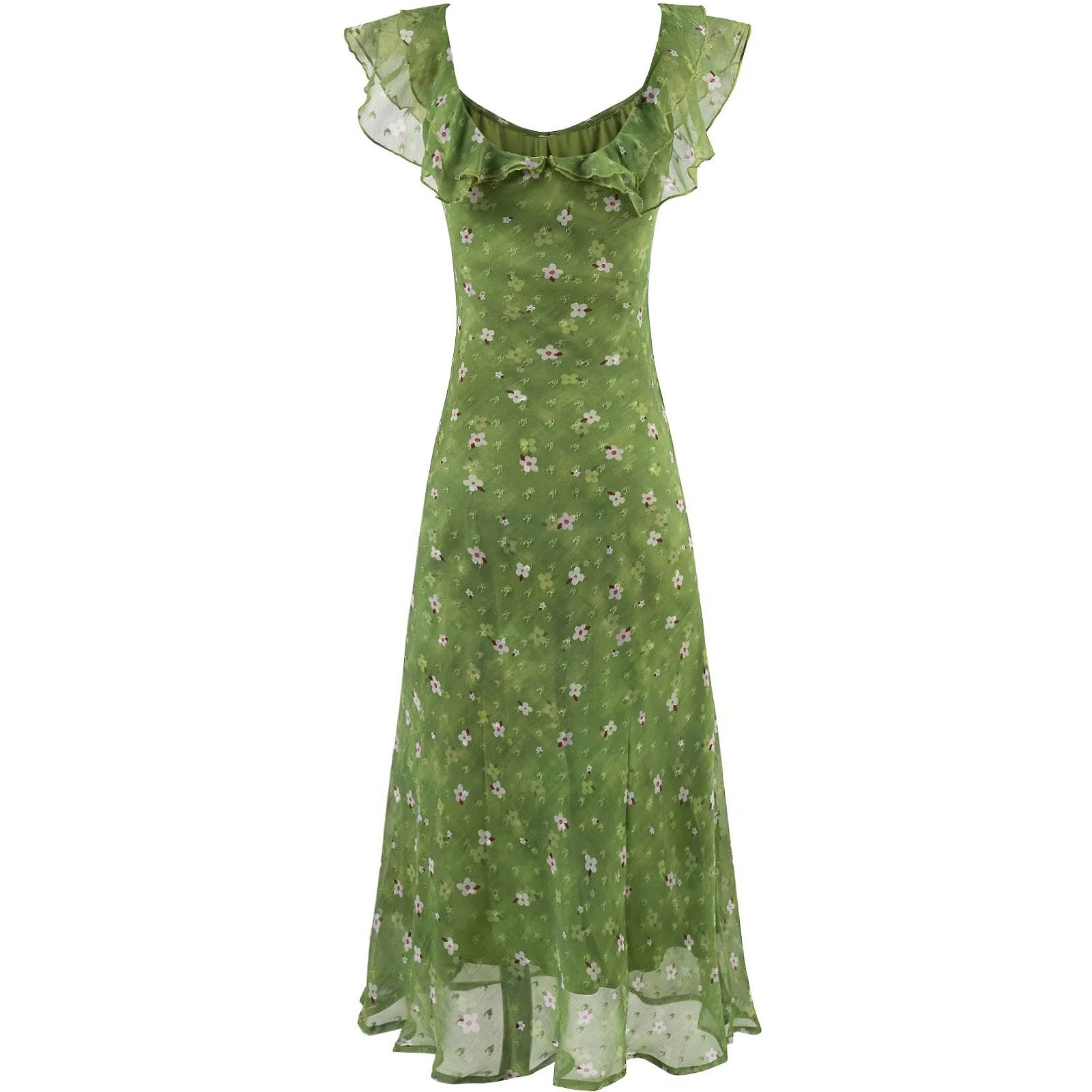 Floral Ruffle Maxi Dress