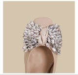 Crystal Bow Block-Heel Slingbacks