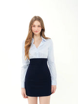 Slim Stretch Shirt Dress