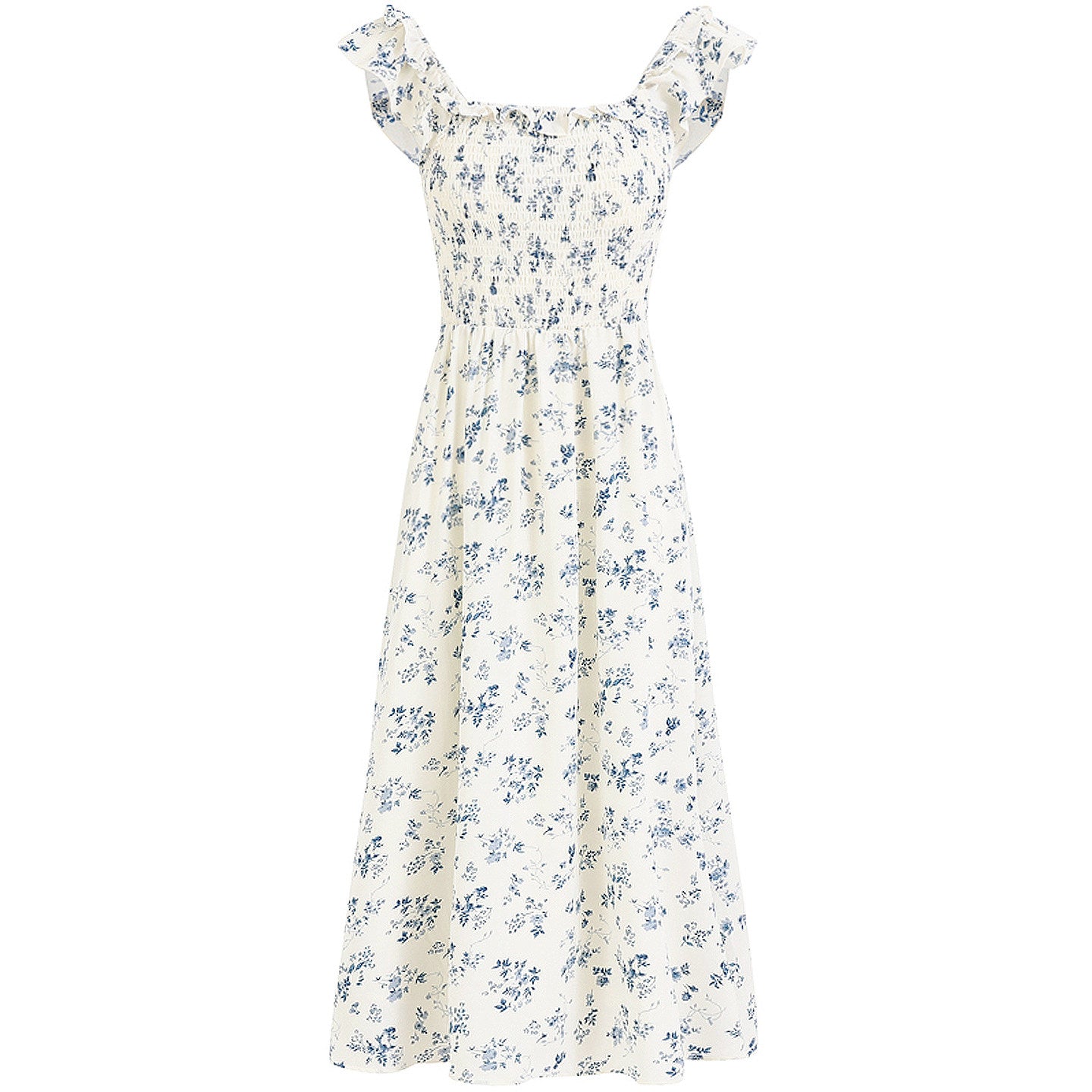 Blue Daisy Midi Dress