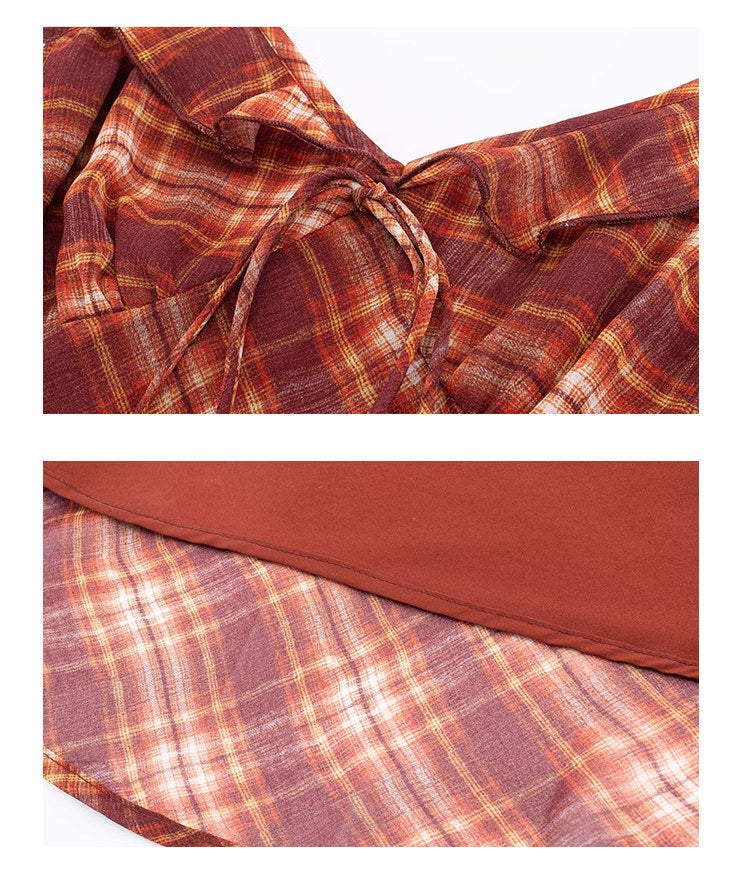 Vintage Check Slip Dress
