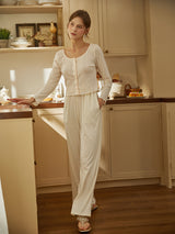 Striped Knit Pajama Set - Long / Short