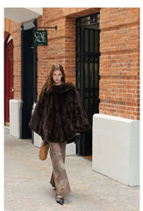 Chocolate Luxe Fur Cape