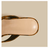 Wedge Flip Sandals (Leopard)