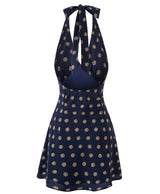 Golden Dot Halter Dress