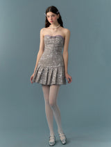Sequin Pleated Dress