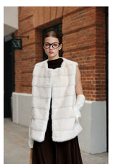 Ivory Silky Fur Vest
