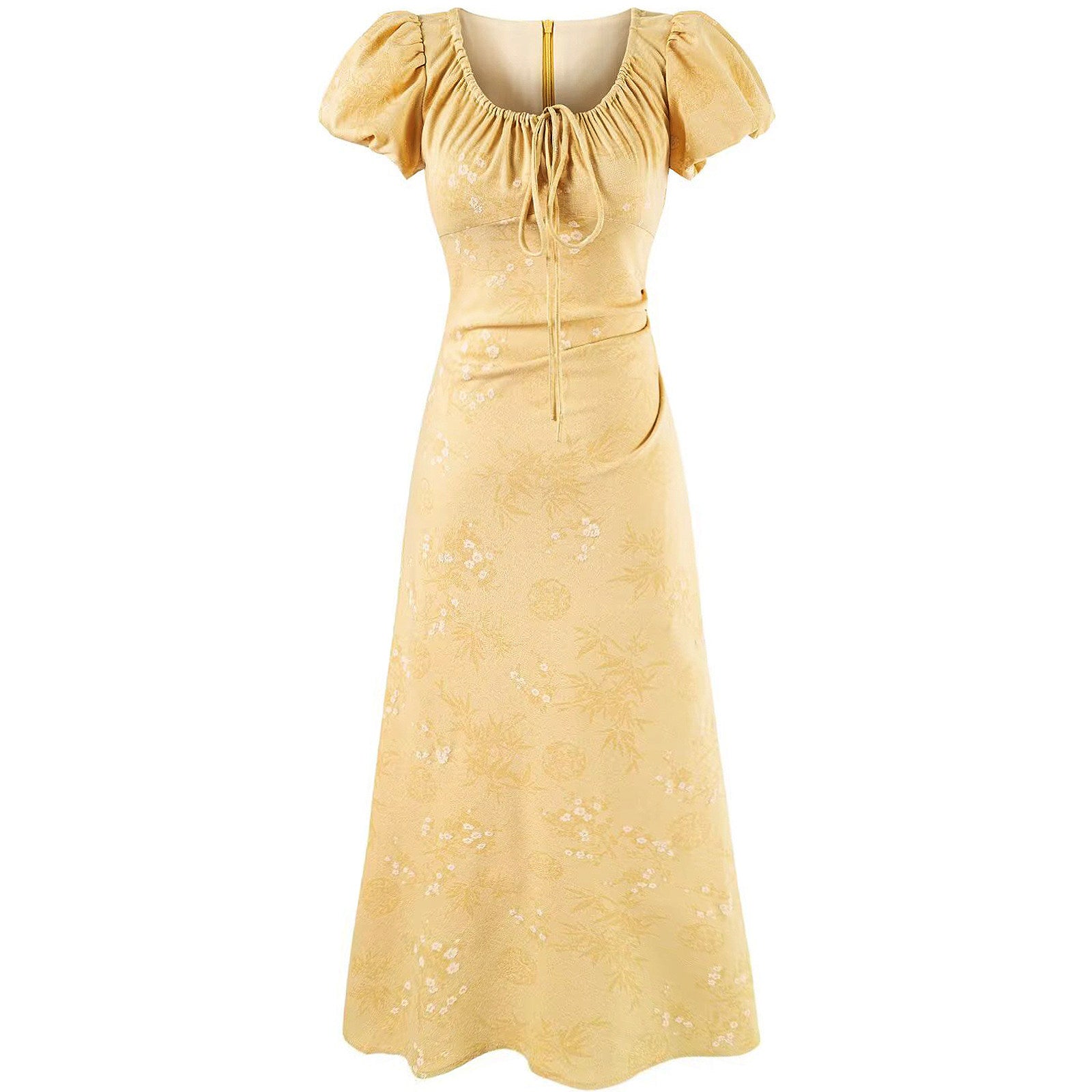 Golden Bloom Maxi Dress