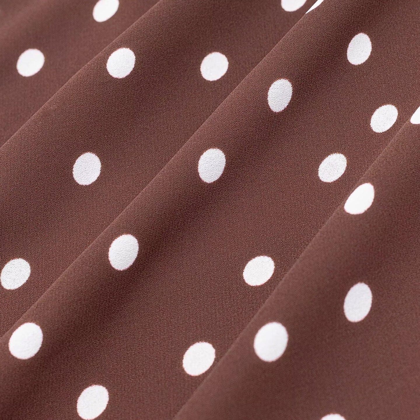 Mocha Dot V-Neck Dress