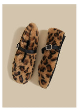 Plush Strap Winter Loafers