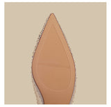 Crystal Mesh Pointed Slingback Heels