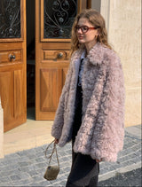 Plush Coat - Fog Purple